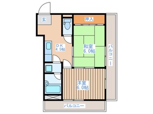 コ－ト川中の物件間取画像